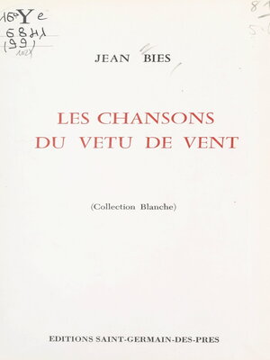 cover image of Les chansons du "vêtu de vent"
